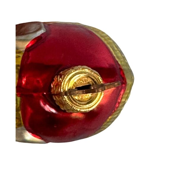 Vintage Inge-Glas Elephant Christmas Ornament Red Silver Handcrafted Germany 2 1 - Picture 5 of 5